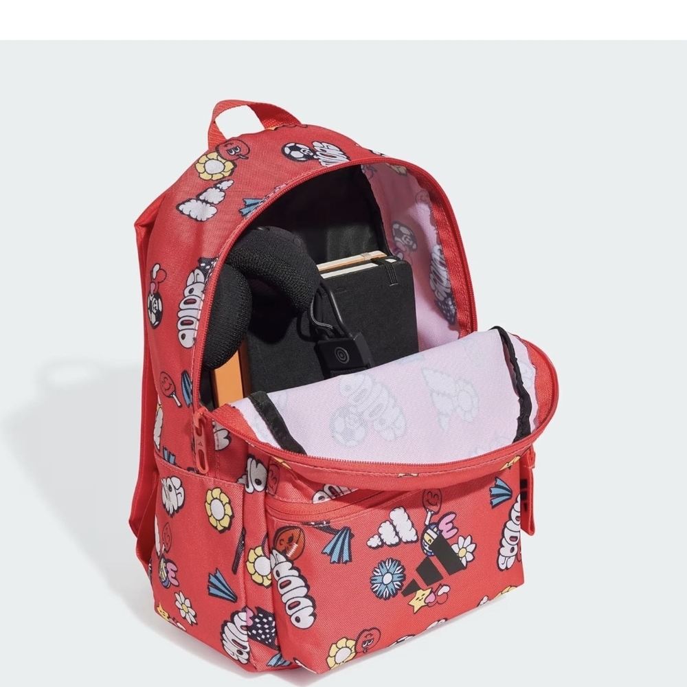 Kids Red Patterned Backpack - Picture 4 of 4
